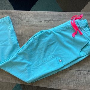 Figs Women's Neon Blue Yola - Skinny Scrub Pants - M / Neon Blue